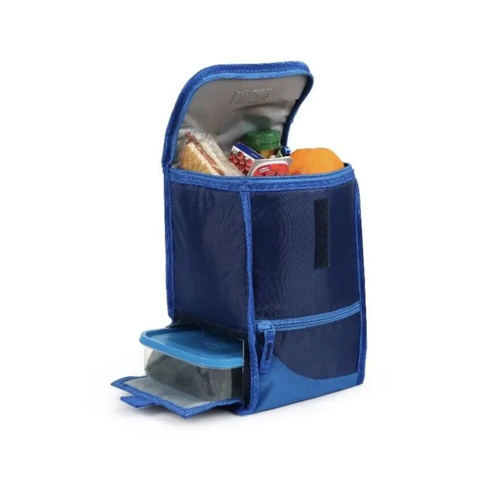 {2} Compartment Thermal Insulated Lunch Bags w/ Padded Handle {3} Pcs Artic Zone